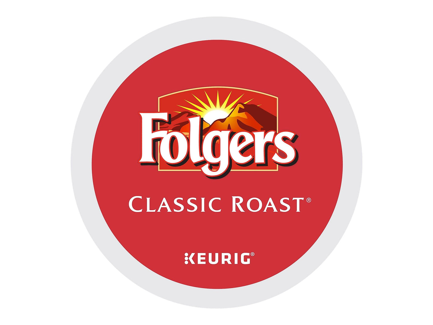 Folgers Classic Roast K-Cup Coffee Pods for Keurig Brewers, 96 Count, Model 6526