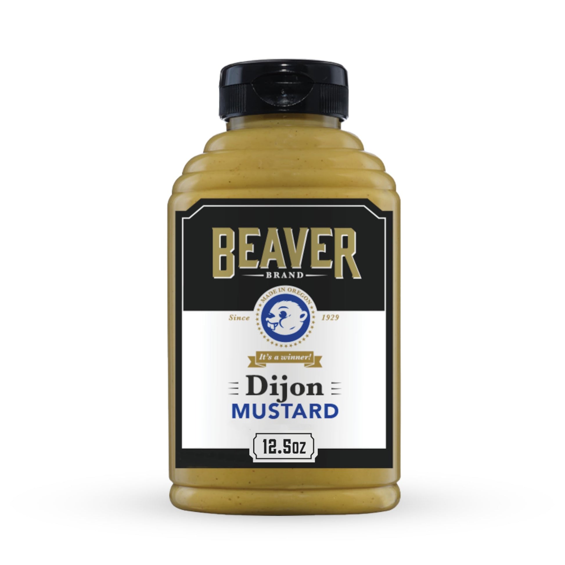 Beaver Traditionally Hot Dijon Mustard, 12.5 oz squeeze bottle