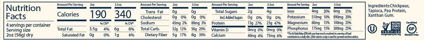 Banza Chickpea Pasta, Linguine - Gluten Free Healthy Pasta, High Protein, Lower Carb And Non-Gmo - 8 Ounce (Pack Of 6)
