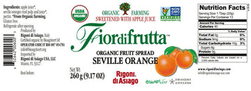 Rigoni Di Asiago Fiordifrutta Organic Fruit Spread, Seville Orange, 9.17 Ounce, (Pack Of 6)