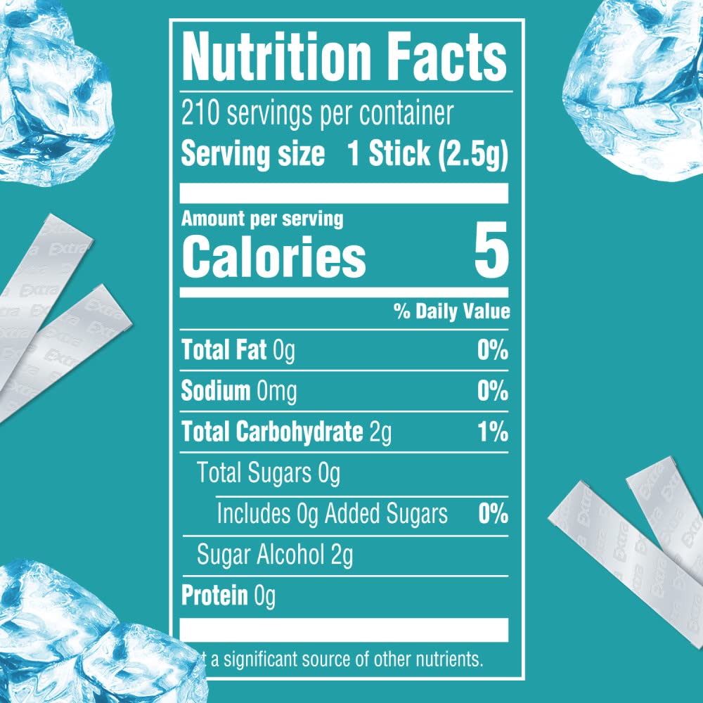 EXTRA Polar Ice Sugarfree Chewing Gum, 35-stick Packs (Pack of 6)