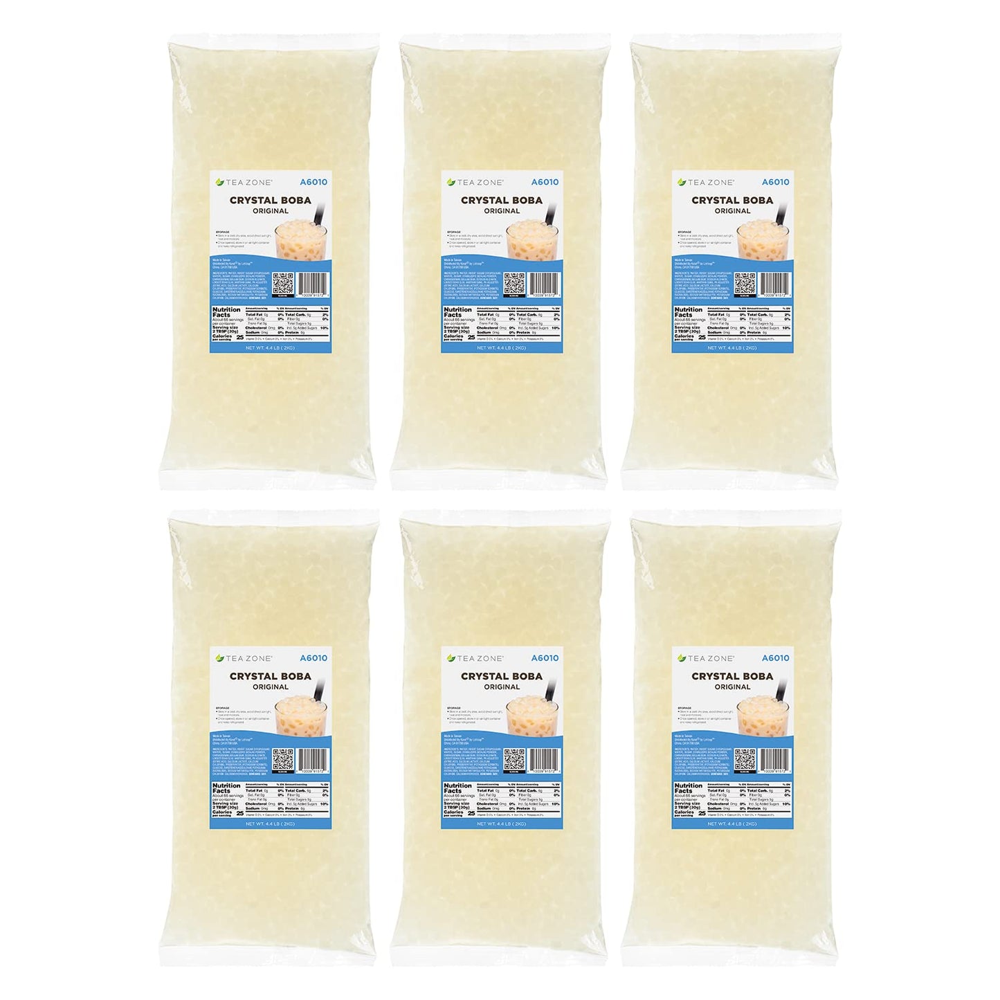 TEA ZONE Crystal Boba, Original, Model A6010, 6 Bags