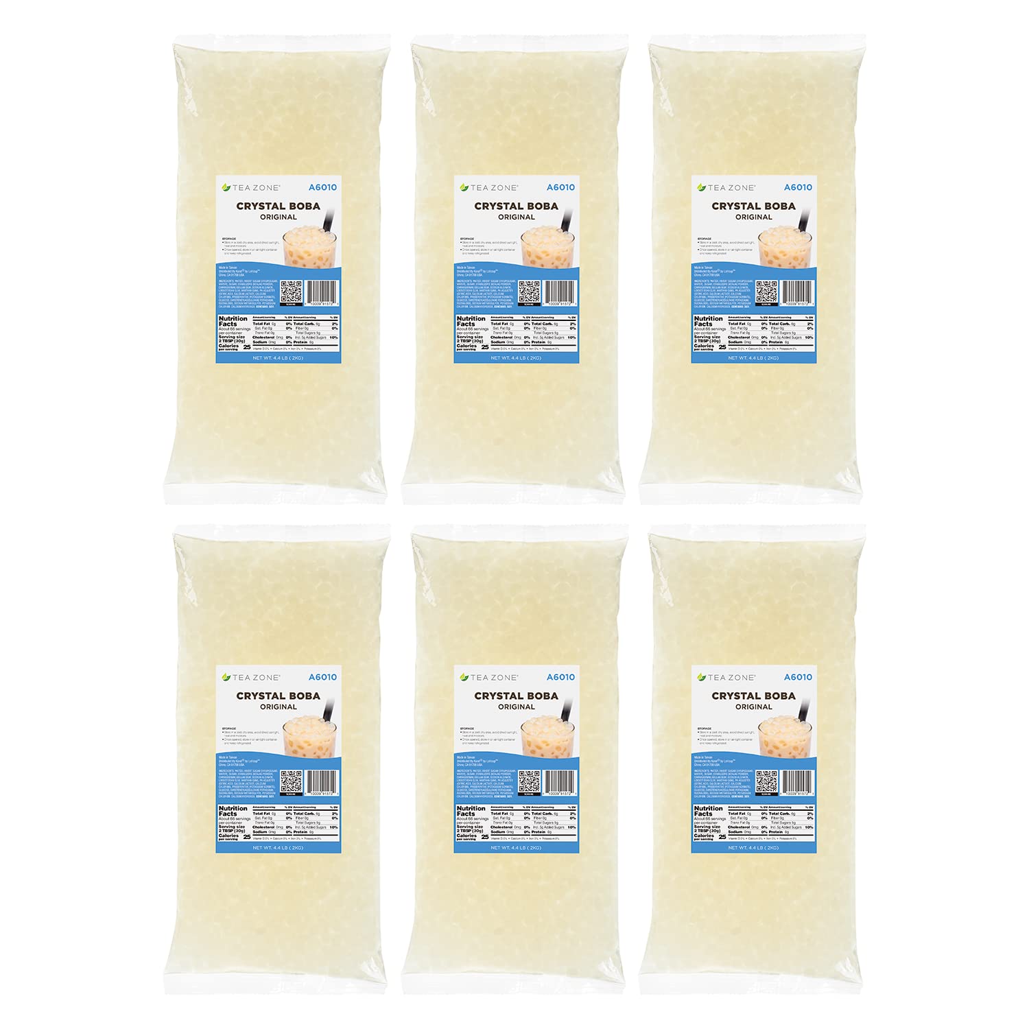 TEA ZONE Crystal Boba, Original, Model A6010, 6 Bags