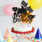 Bejotaa Happy Birthday Car Cake Topper Flag Dinner Flags Race Car Cake Toppers Decorations Party Supplies