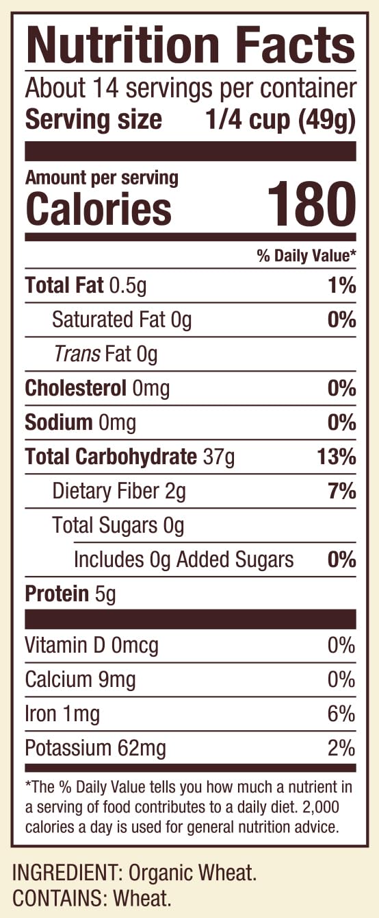 Bobs Red Mill Organic Farina White Wheat Cereal, 24 Ounce (Pack of 4), Kosher
