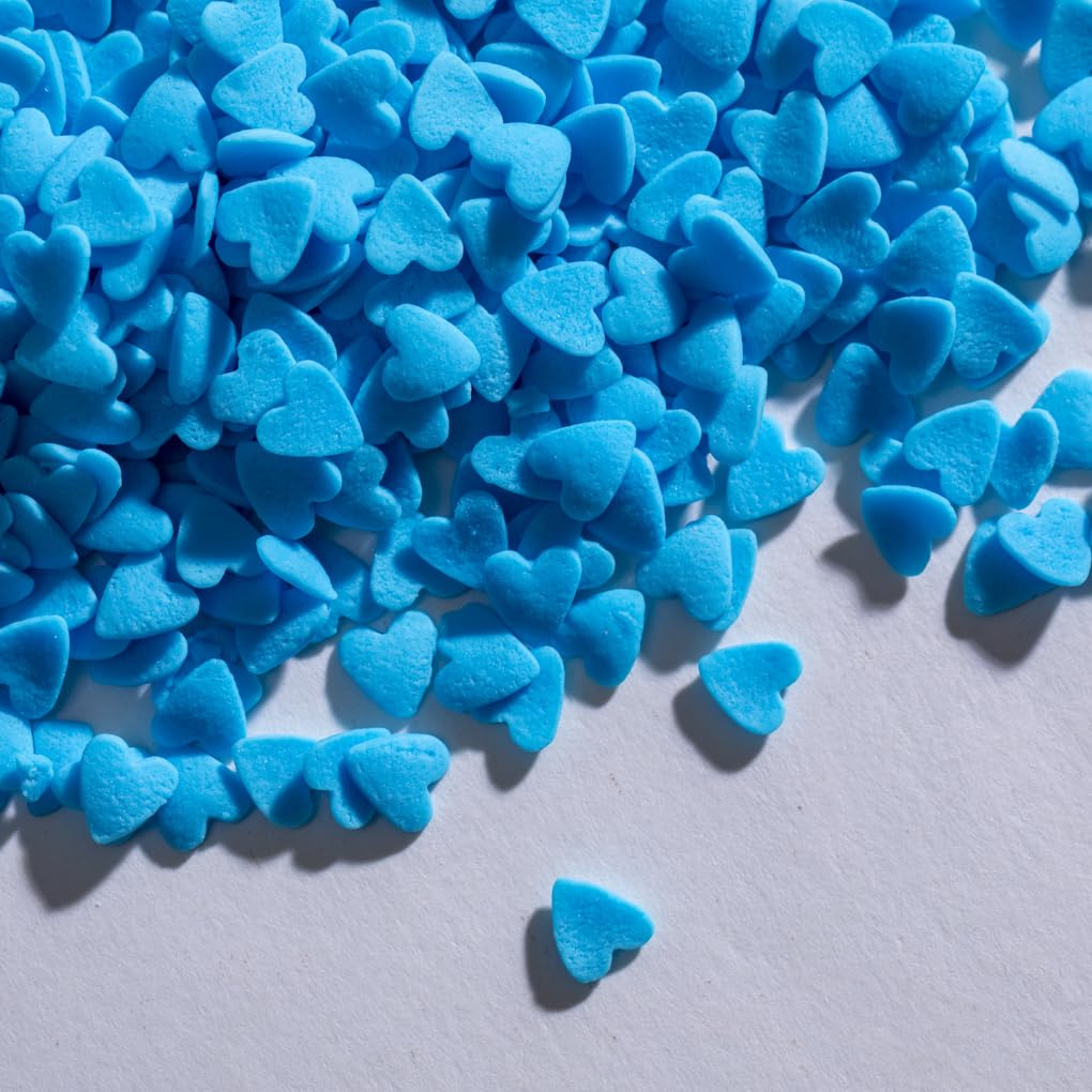 NIPEOR Red Heart Shapes Sprinkles for Cake Decorating - 3.53 oz - Seablue Heart