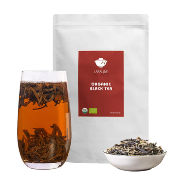 LAPALIDE 3.53 Oz Black Tea Loose Leaf, USDA Organic Black Tea, English Black tea Leaves with Mellow and Fresh Flavor, Resistant 