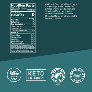 Bulletproof The High Achiever Single-Serve Pods, 10 Count, Medium-Dark Roast Enhanced Coffee