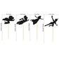 Gyufise 24 Pack Black Glitter Never Grow Up Cupcake Toppers P Pan Cake Toppers Baby Shower Never Grow Up Cupcake Picks For Never
