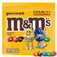 M&MS Peanut Milk Chocolate Candy, Family Size, 18.08 oz Resealable Bulk Bag