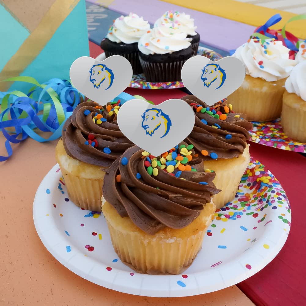 GRAPHICS & MORE Cupcake Toppers Set of 6 - Acrylic Heart Decoration - Southeastern Oklahoma State University - One Size