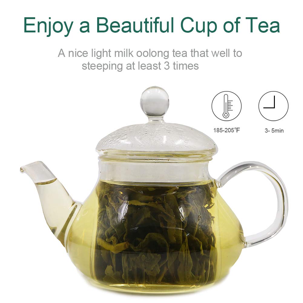 Fullchea - Milk Oolong Tea - Oolong Tea Loose Leaf - Taiwan High Mountain Tea Jin Xuan Milk Oolong - Naturally Milky And Silky A