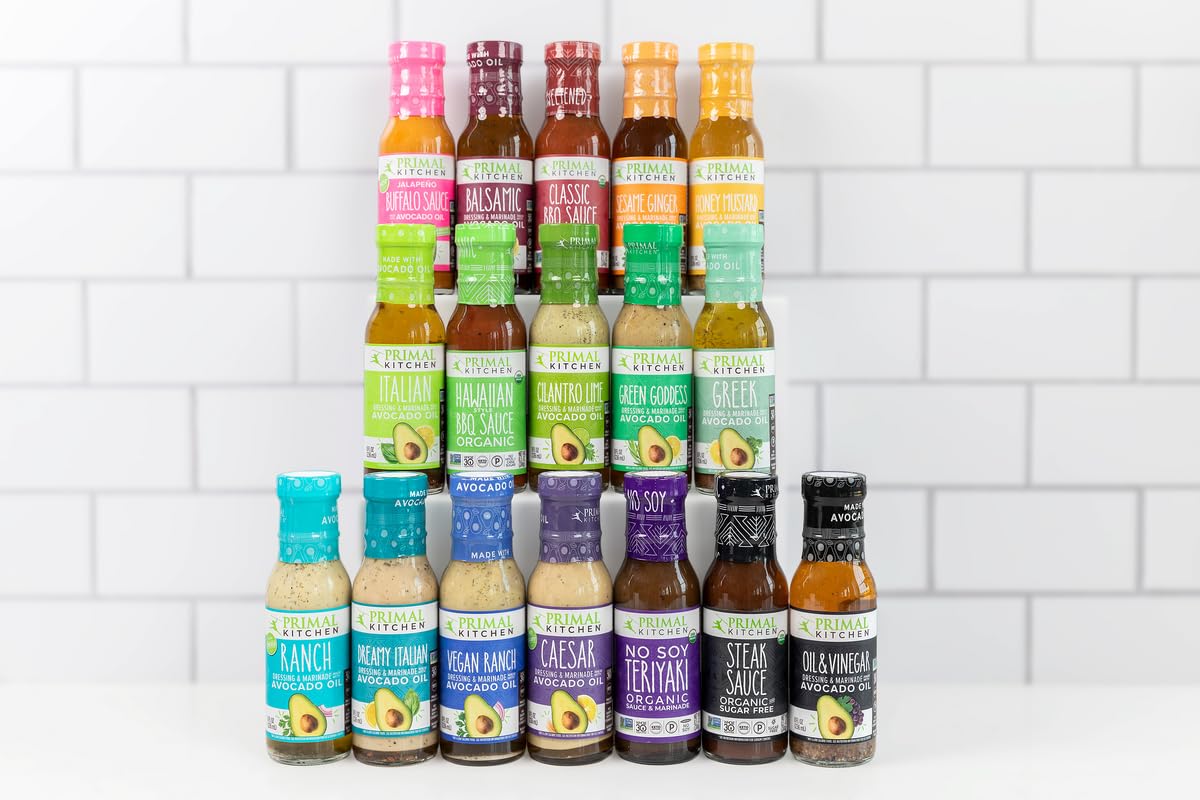 Primal Kitchen Honey Mustard Vinaigrette & Marinade Salad Dressing Made With Avocado Oil, Certified Paleo & Keto Certified, 8 Fluid Ounces
