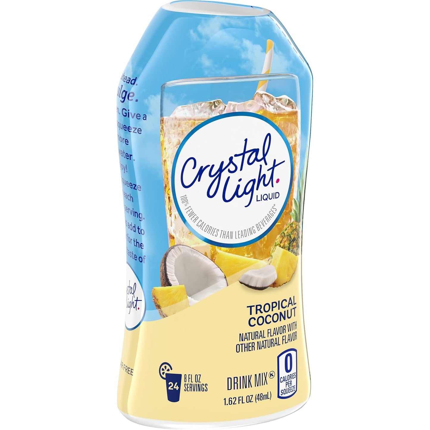 Crystal Light Liquid Drink Mix, Tropical Coconut, 1.62 Oz (Pack Of 24)