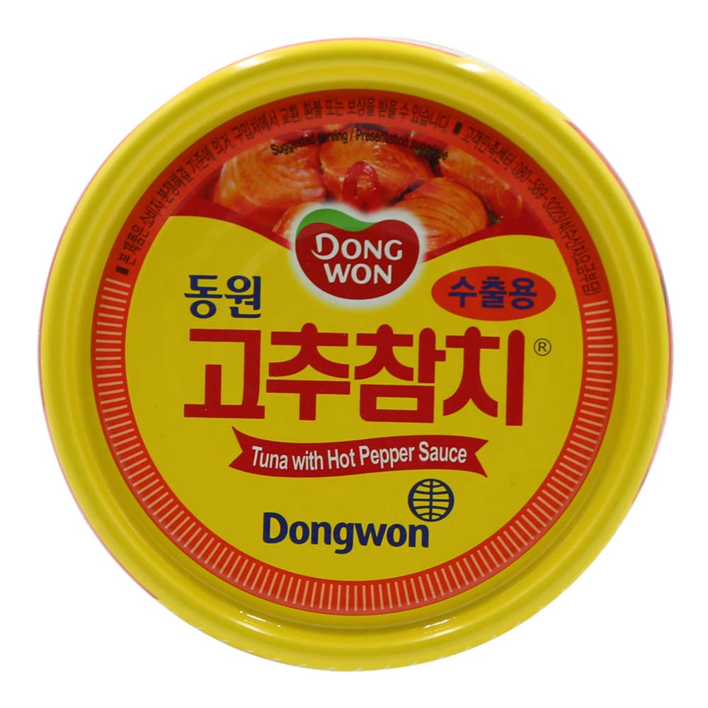 Dongwon, Tuna With Hot Pepper Sauce, 5.29 Ounce 4-Cans
