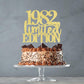 Yetxel 1982 Cake Topper, Handmade Golden Glitter Decoration for 43rd Birthday, Suitable for Men and Women
