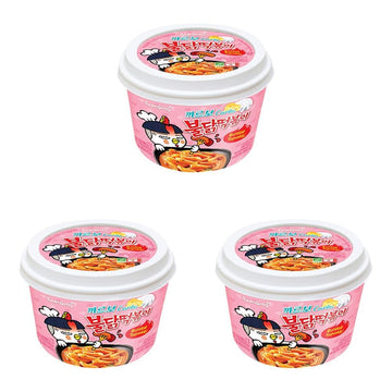 Samyang Carbo Buldak (Roast Chicken) Hot Spicy Rice Cake Tteokbokki (1) (Pack of 3)