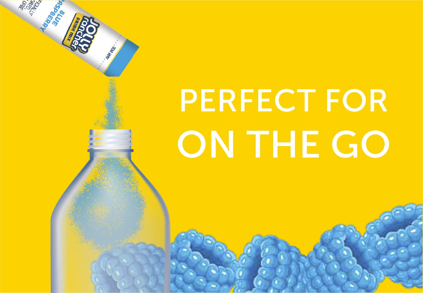SINGLES TO GO! Jolly Rancher Drink Mix, Blue Raspberry, 12 Boxes with 6 Packets Each, 72 Total Servings, 0.65 Ounce per Pack