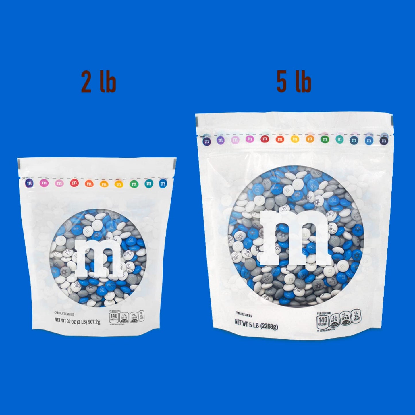 M&M'S Pre-Designed Bar Mitzvah Milk Chocolate Candy - 2Lbs Of Bulk Candy In Resealable Pack For The Bar Mitzvah Party Sweet Stuff For Diy Commemorative Bar Mitzvah Gift Or Party Favors