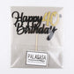 Palasasa Black Gold Glitter Happy Birthday Cake Topper - 40 Anniversary/Birthday Cake Topper Party Decoration (40Th)