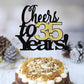 LVEUD Cake Topper - Black Font Golden Numbers, 35th Birthday, 7x8, Paper