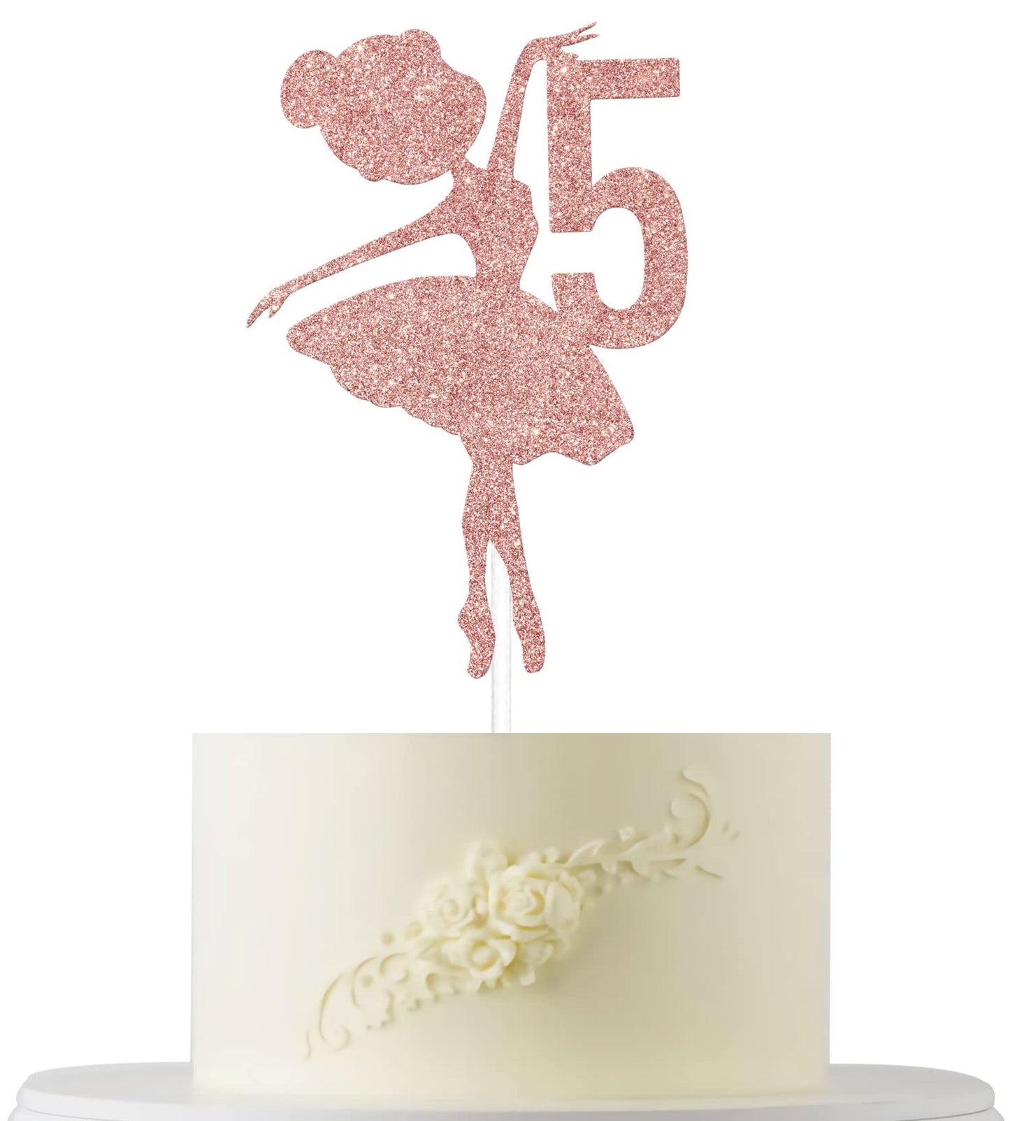 Ballerina 5Th Birthday Cake Topper, Ballerina One Cake Topper, 5Th Birthday Cake Topper, Ballerina Birthday Cake Decorations, Pr