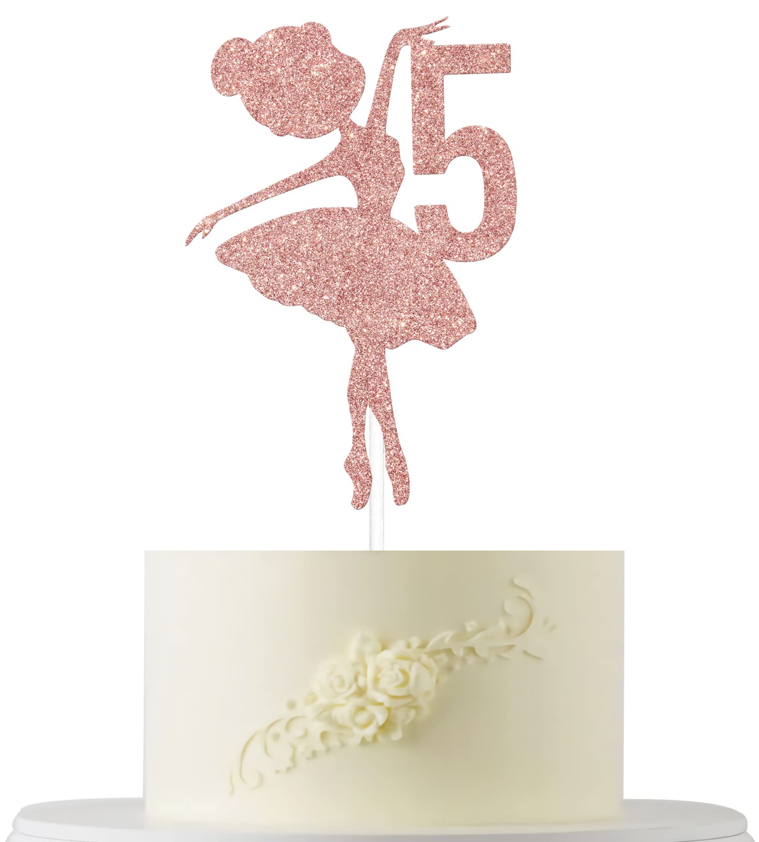 Ballerina 5Th Birthday Cake Topper, Ballerina One Cake Topper, 5Th Birthday Cake Topper, Ballerina Birthday Cake Decorations, Pr