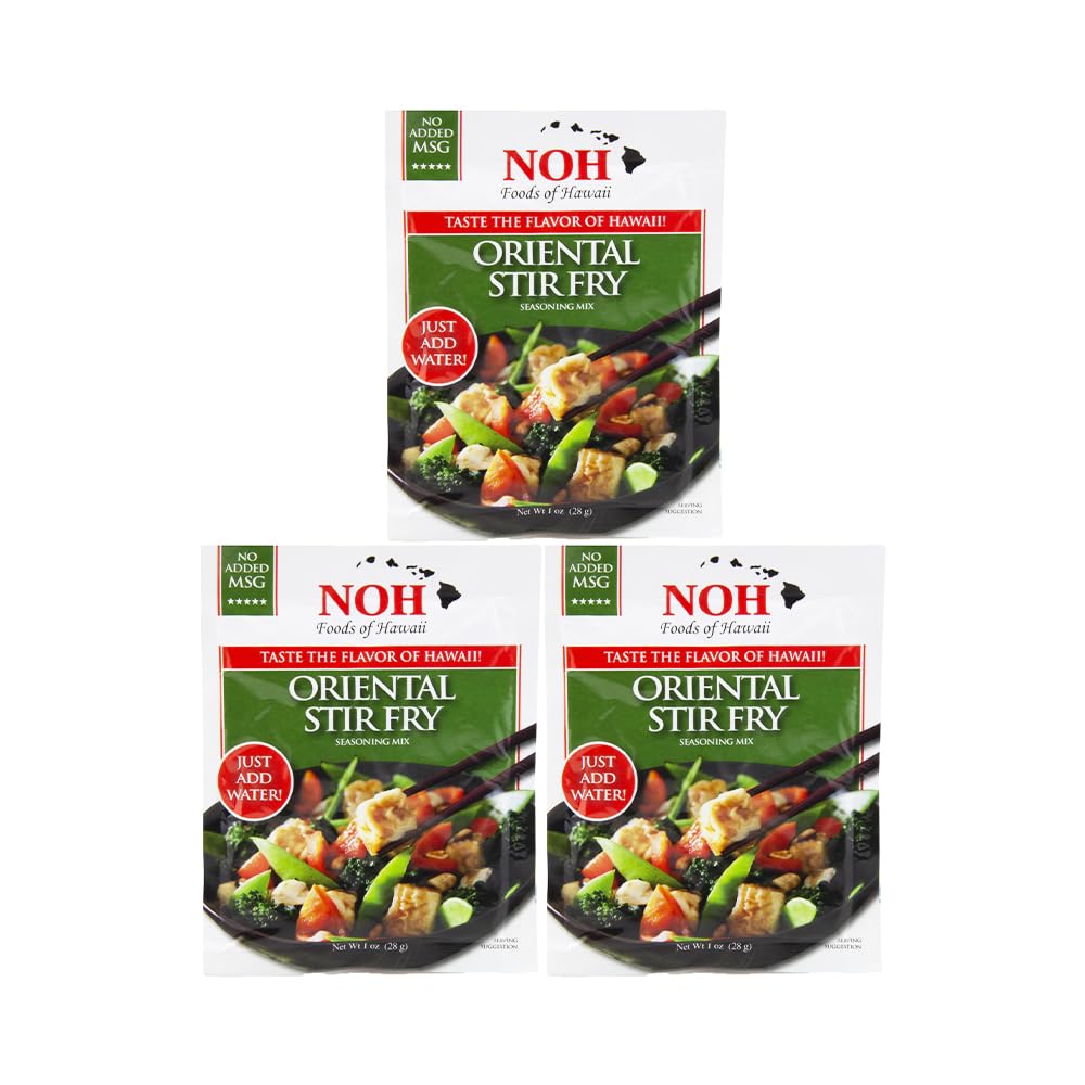 NOH Foods Seasoning Packets - Oriental Stir Fry Mix, 1.5 oz, Pack of 3