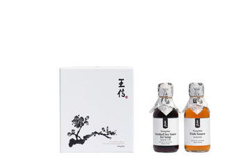 WangShin Gift Set - Pine Tree Edition, Gluten-Free Korean Condiments (Fish Sauce + Smoked Soy Sauce), 10fl oz Total