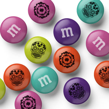 M&M'S Pre-Designed Day Of The Dead Milk Chocolate Candy - 2Lbs Of Bulk Candy In Resealable Pack For Day Of The Dead Parties, Fie
