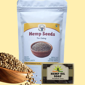 Apteat Hemp Seed For Eating 400G + Hemp Soap 75G Combo