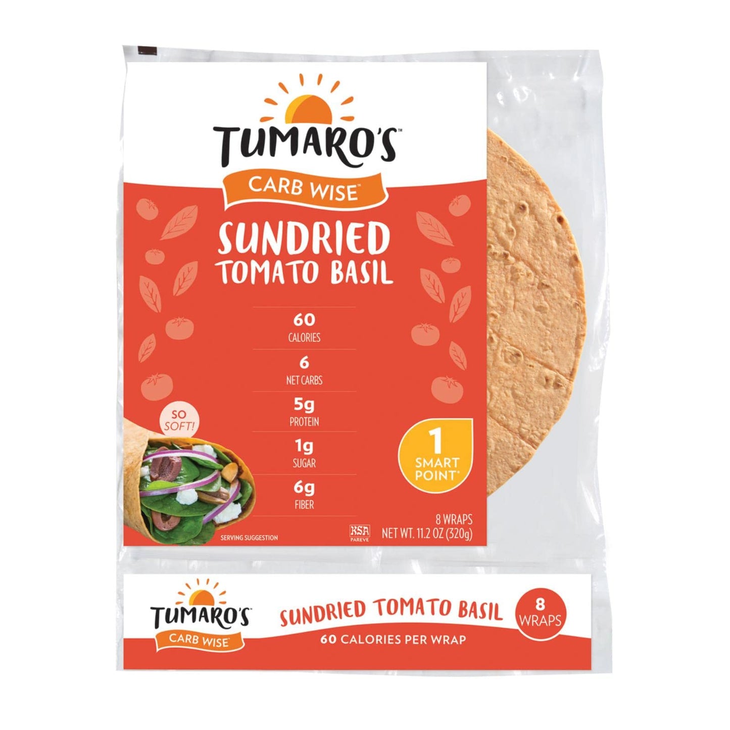 Tumaro'S Tomato Basil, 8 Count (Pack Of 6)