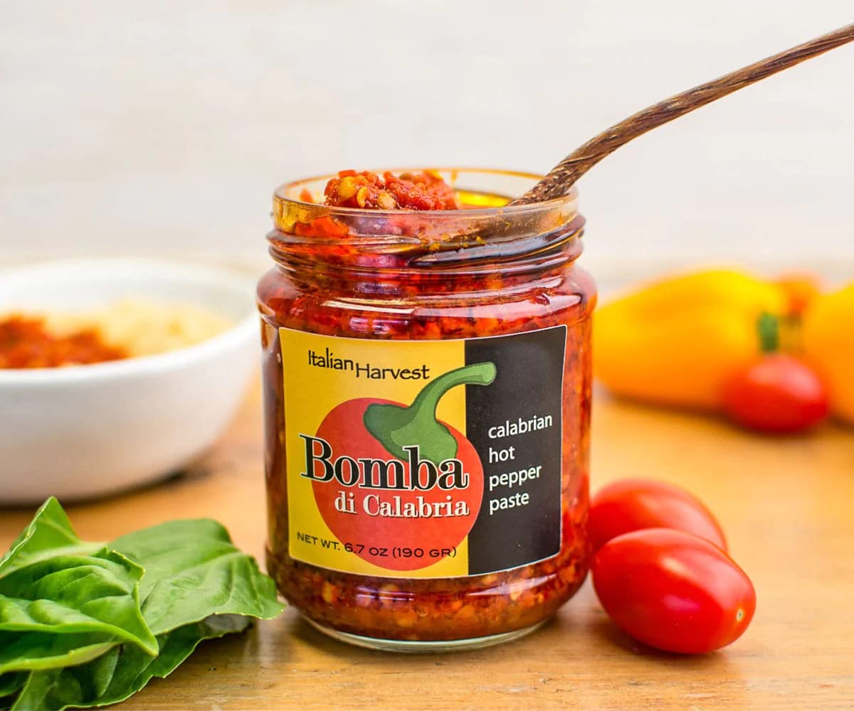Savory Spice Calabrian Hot Pepper Paste - Italian Harvest Bomba Di Calabria Chilis | Crushed Calabrian Chili Peppers, Chili Past