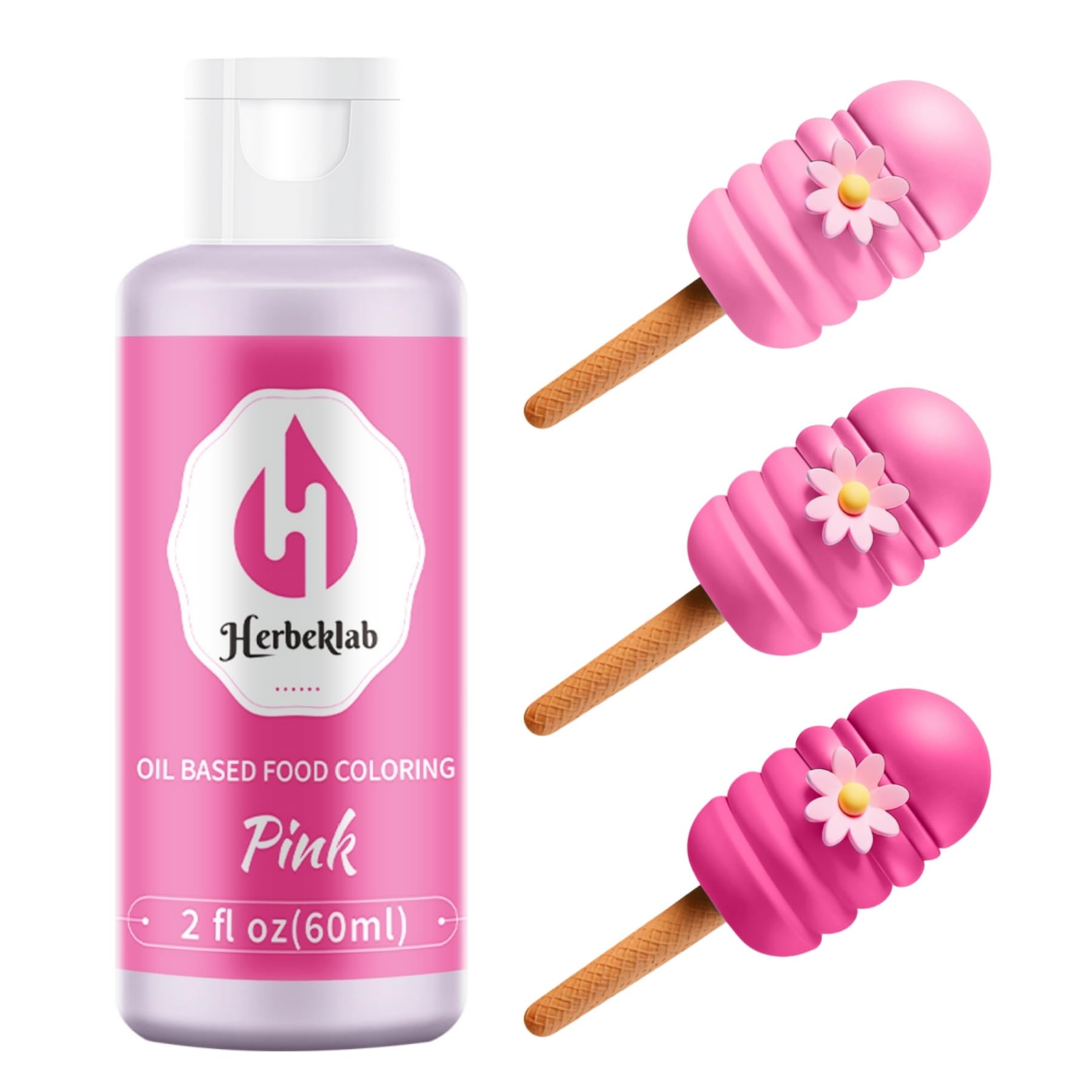 Pink Oil Based Food Coloring for Chocolate 2 Fl Oz Professional Concentrated Pink Oil Food Dye for Melting Chocolate Candy Melts