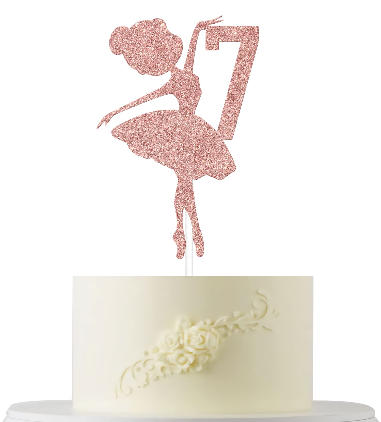 Ballerina 7Th Birthday Cake Topper, Ballerina One Cake Topper, 7Th Birthday Cake Topper, Ballerina Birthday Cake Decorations, Pr