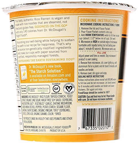 Dr. Mcdougall'S Asian Soup Rice Noodle Sesame Chicken, Gluten Free, 1.3 Oz
