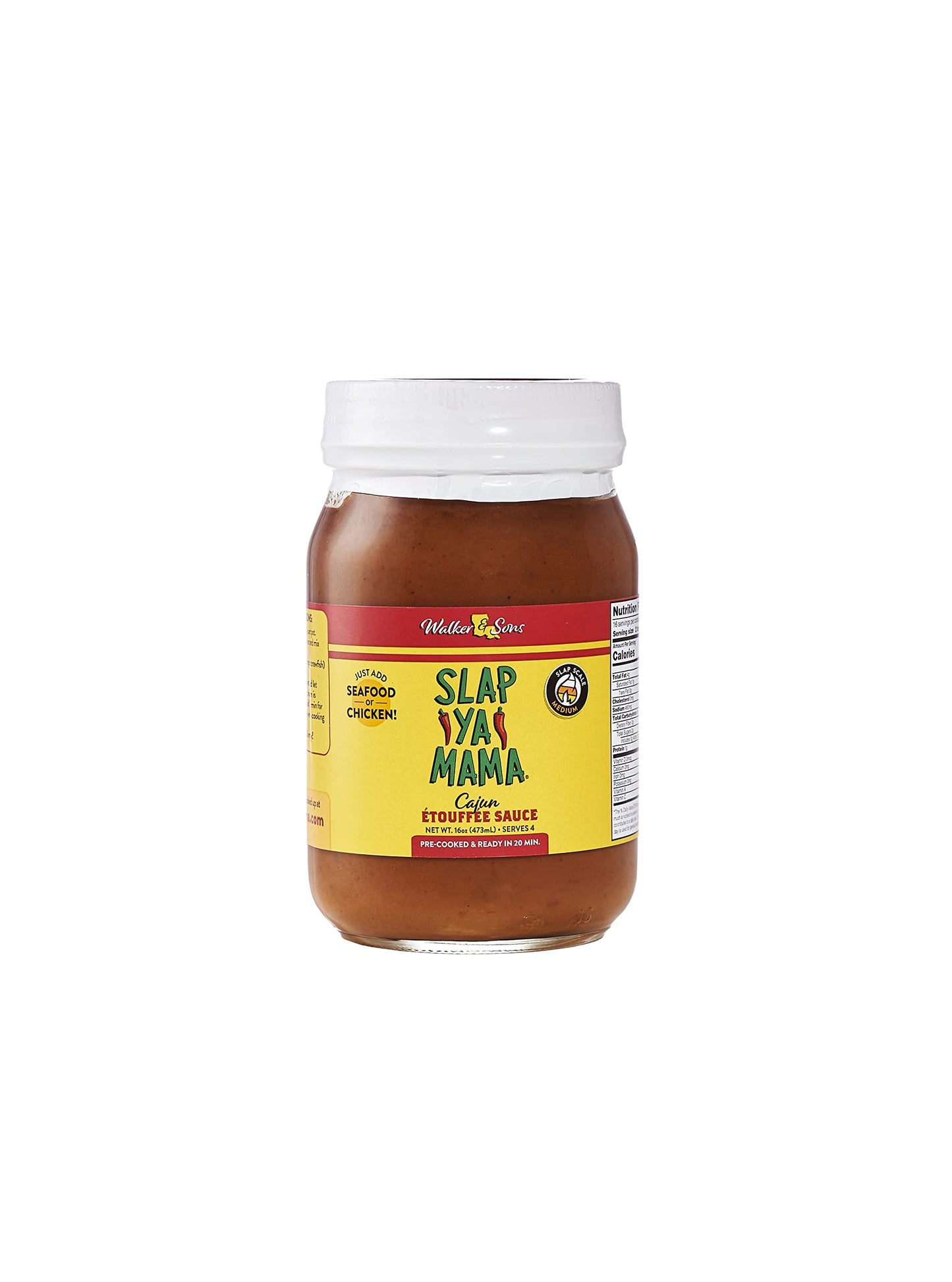 Slap Ya Mama Cajun Etoufee Sauce for Chicken or Seafood, Pre Cooked, 16 Ounce
