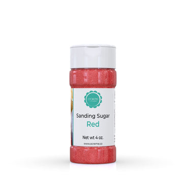 Ocreme Sanding Sugar For Cookie Decorating - Eye-Catching Red Sugar Crystals For Unique Cake Toppings - Extra Sugar For Cake Top