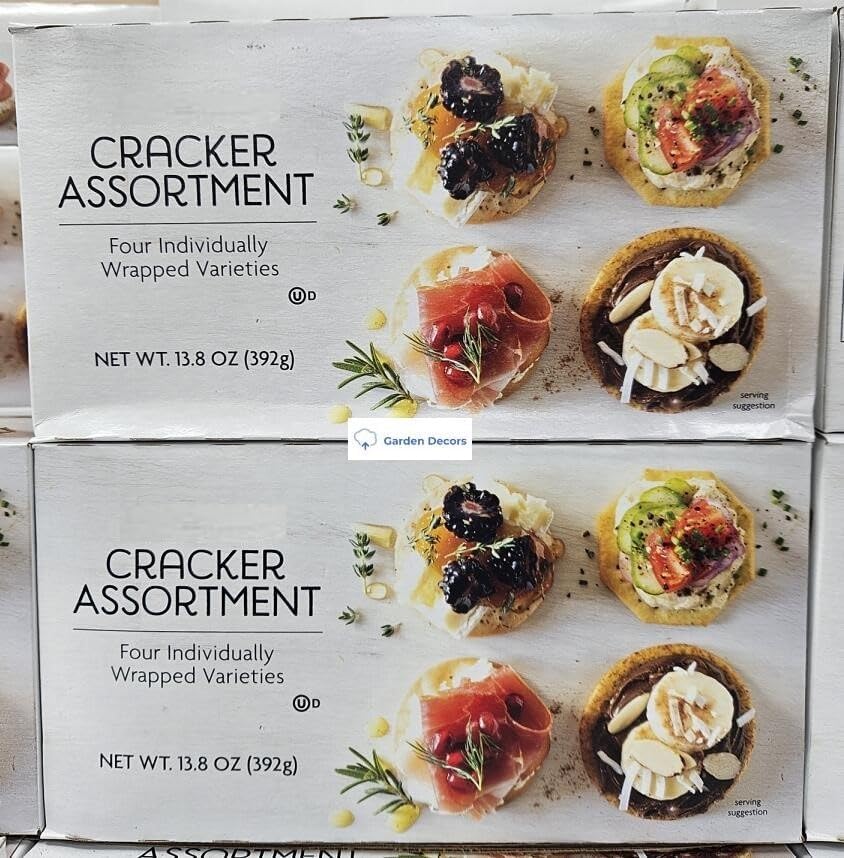 Trader Joe Cracker Assortment for Individually Wrapped Varieties 13.8oz 392g (Two Boxes)