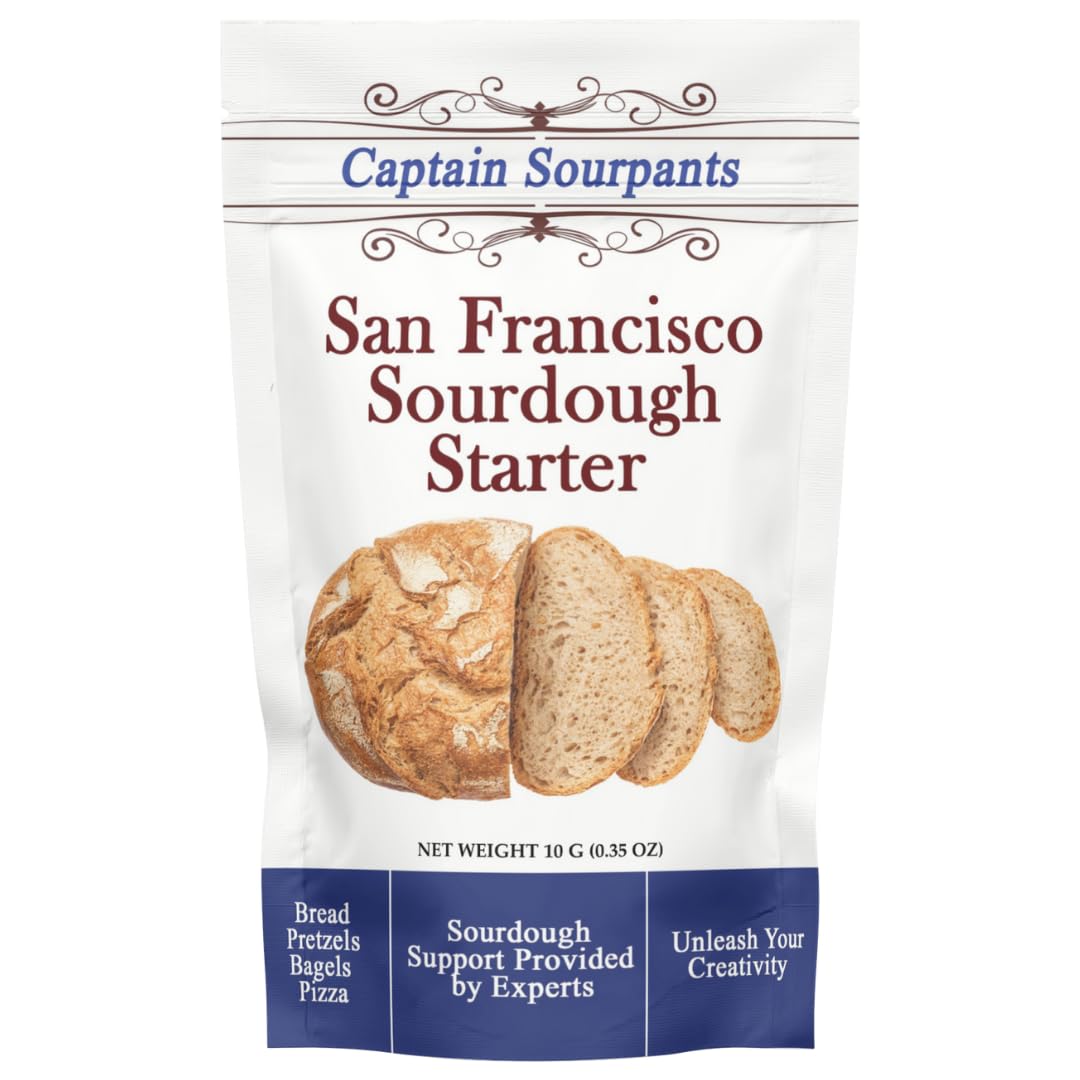 Captain Sourpants Dehydrated Sourdough Starter for Bread, Pizza, Buns, Pancakes, Muffins - Easy Instructions
