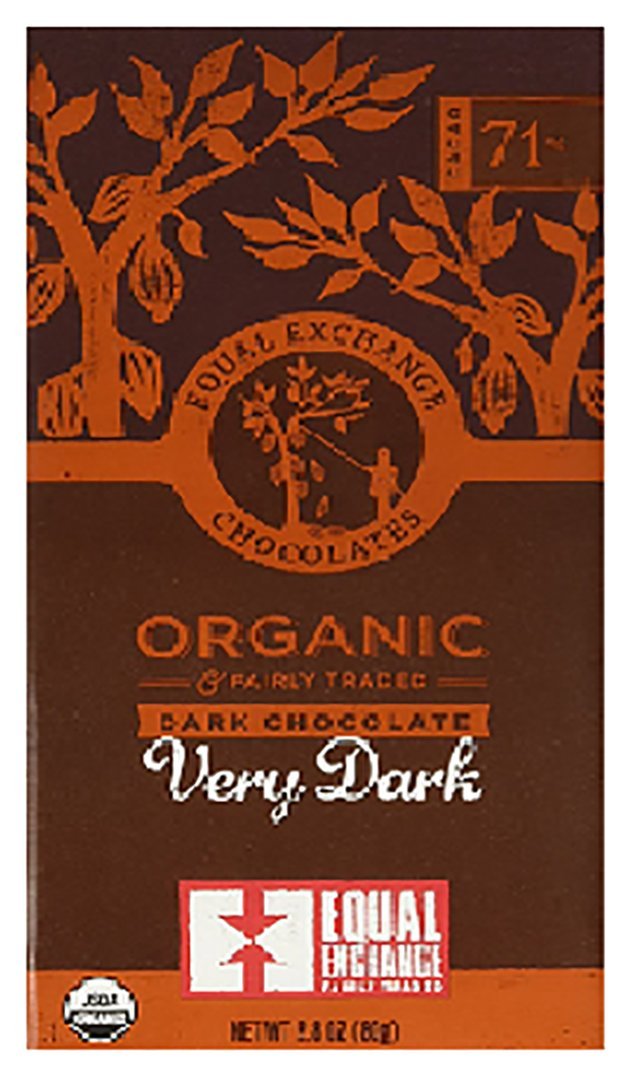Equal Exchange Organic Very Dark Chocolate Bars  2.8 Ounce (Pack Of 12)