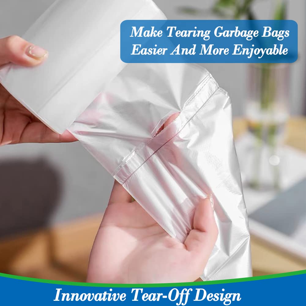 2.6 Gallon Small Garbage Bags,Trash Bag Bin Liners, 15-Liters Bin Bags Wastebasket Bags For Home Office Kitchen Trash Can,Bathro