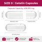 ATLEMISME Empty Gelatin compact pieces Size 0 - Clear - 100 Count - Kosher & Halal