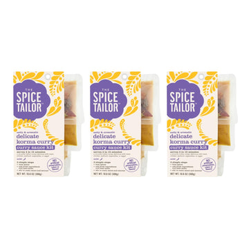 Spice Tailor 3 Simple Steps Restaurant Quality Meals in Minutes Kits Ready in 10 Minutes (3 Pack, Delicate Korma)