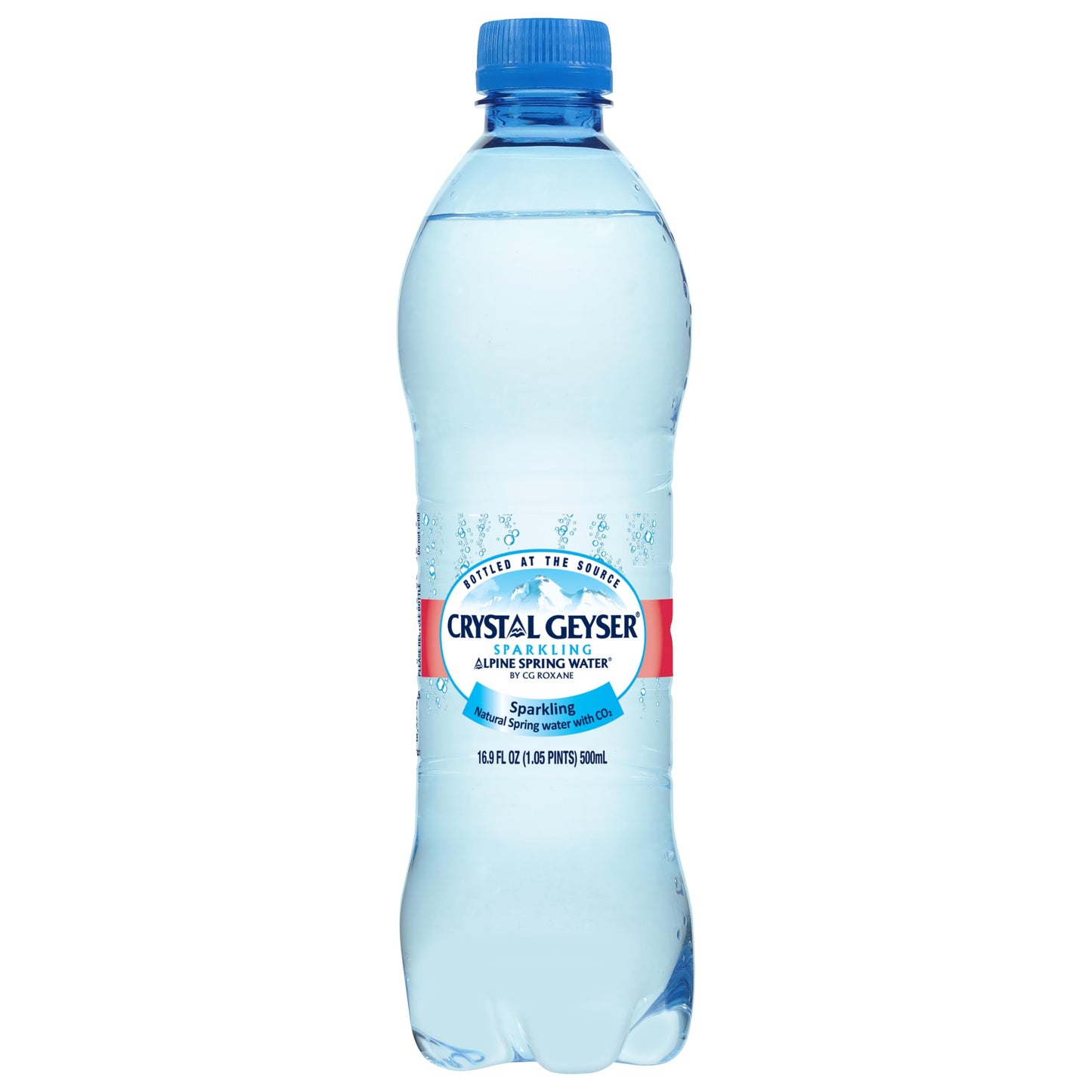 Crystal Geyser Sparkling Alpine Natural Spring Water, 24-Pack, 16.9oz Bottles, Zero Calories and No Sweeteners, Bottled at The S