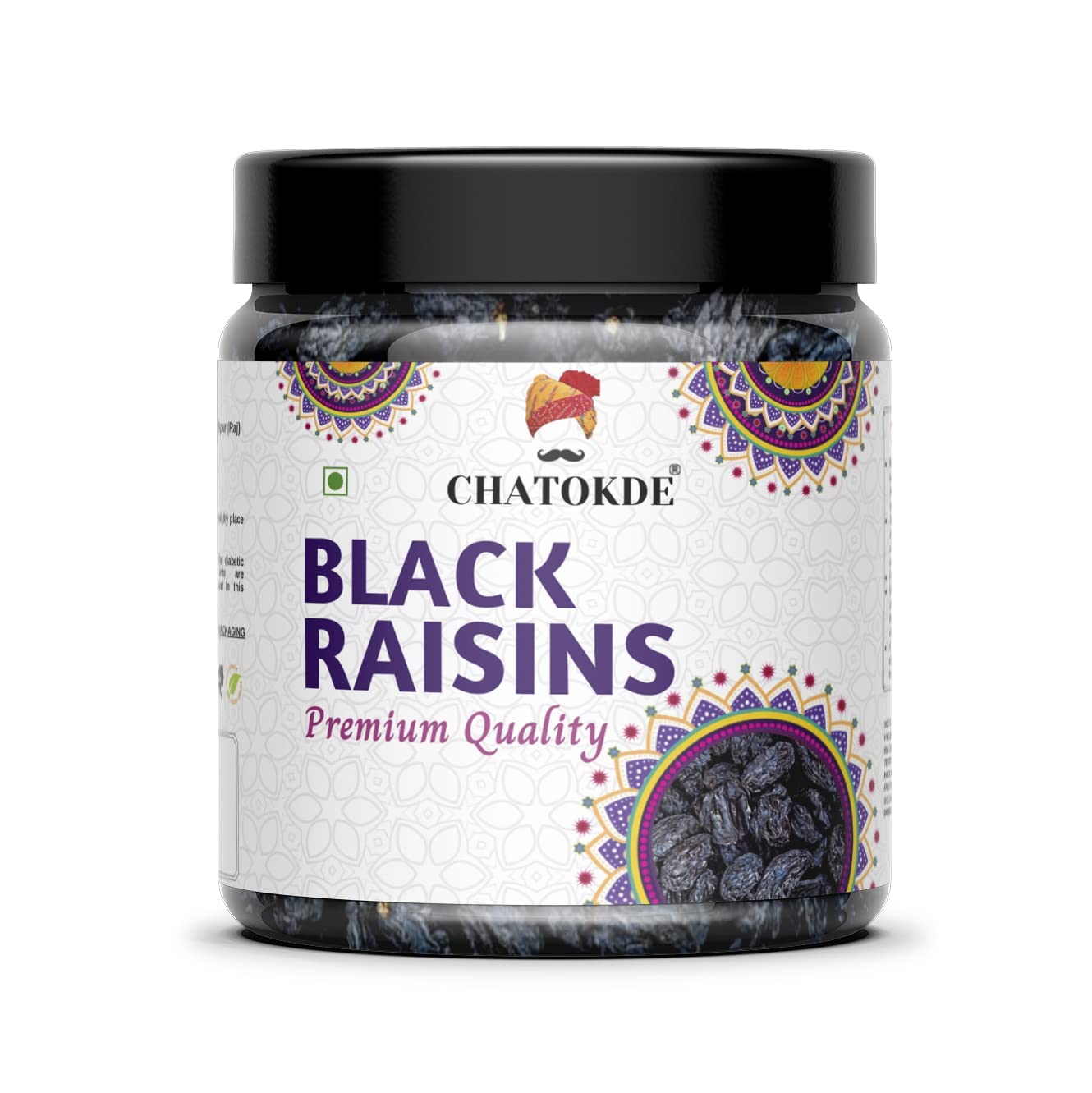 CHATOKDE Black Raisins Seedless Dry Grapes Kali kishmish Dry Fruits, 250g_Packing May Vary