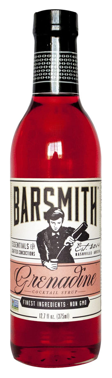 Barsmith Grenadine Syrup, Sweet Cherry Cocktail Mixer, 12.7 Fl Oz, No Artificial Flavors, Non-GMO, Pack of 1
