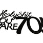 70 Birthday Cake Toppers-Black Glitter, Seventy Cake Topper, 70 Cake Topper, 70Th Birthday Decorations,70Th Birthday Cake Topper