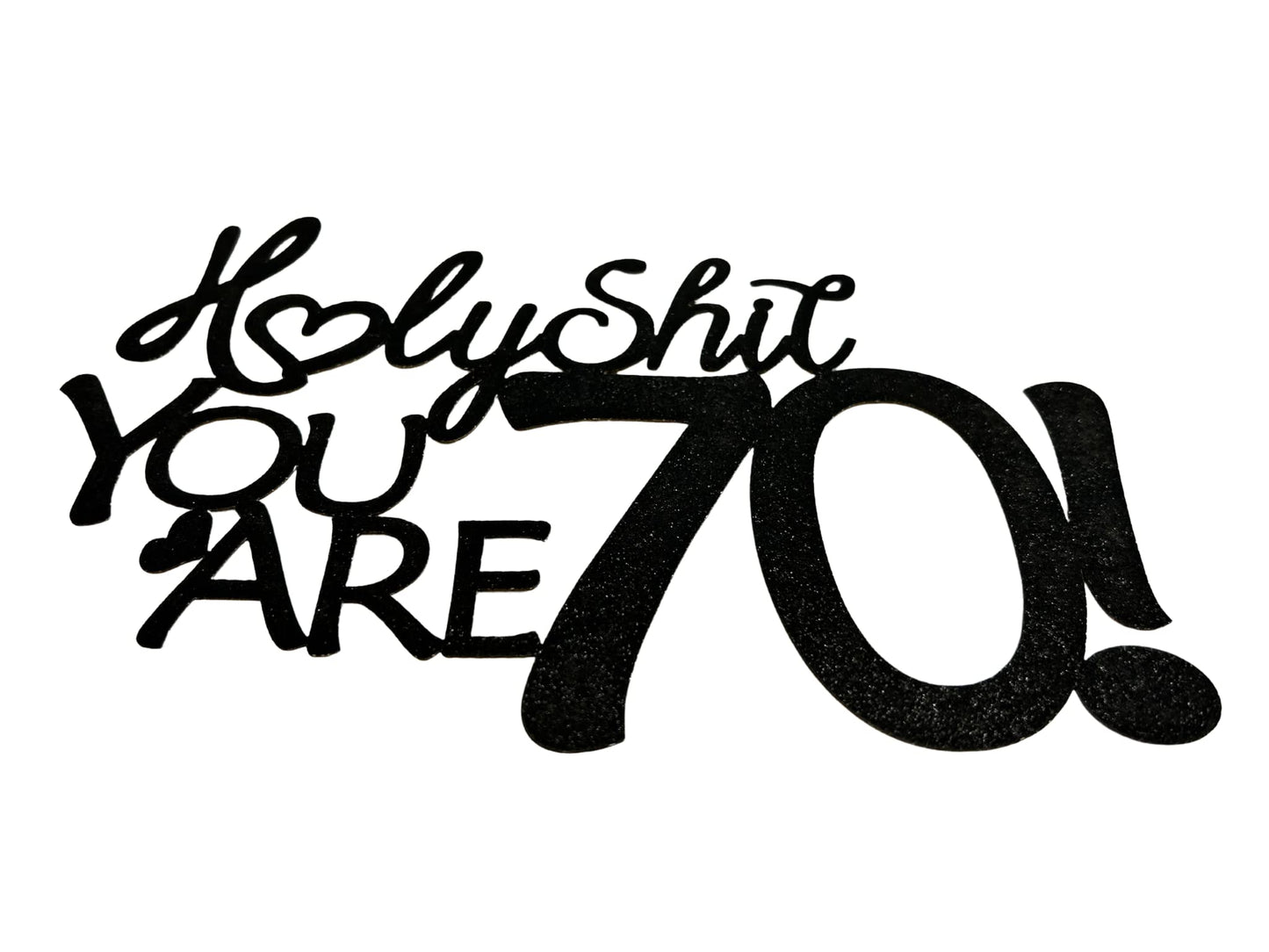 70 Birthday Cake Toppers-Black Glitter, Seventy Cake Topper, 70 Cake Topper, 70Th Birthday Decorations,70Th Birthday Cake Topper
