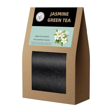 Hanfangling Jasmine Green Tea, Loose Leaf, Blends Aroma And Flavor 1.76Oz(50G) Jasmine Flavor